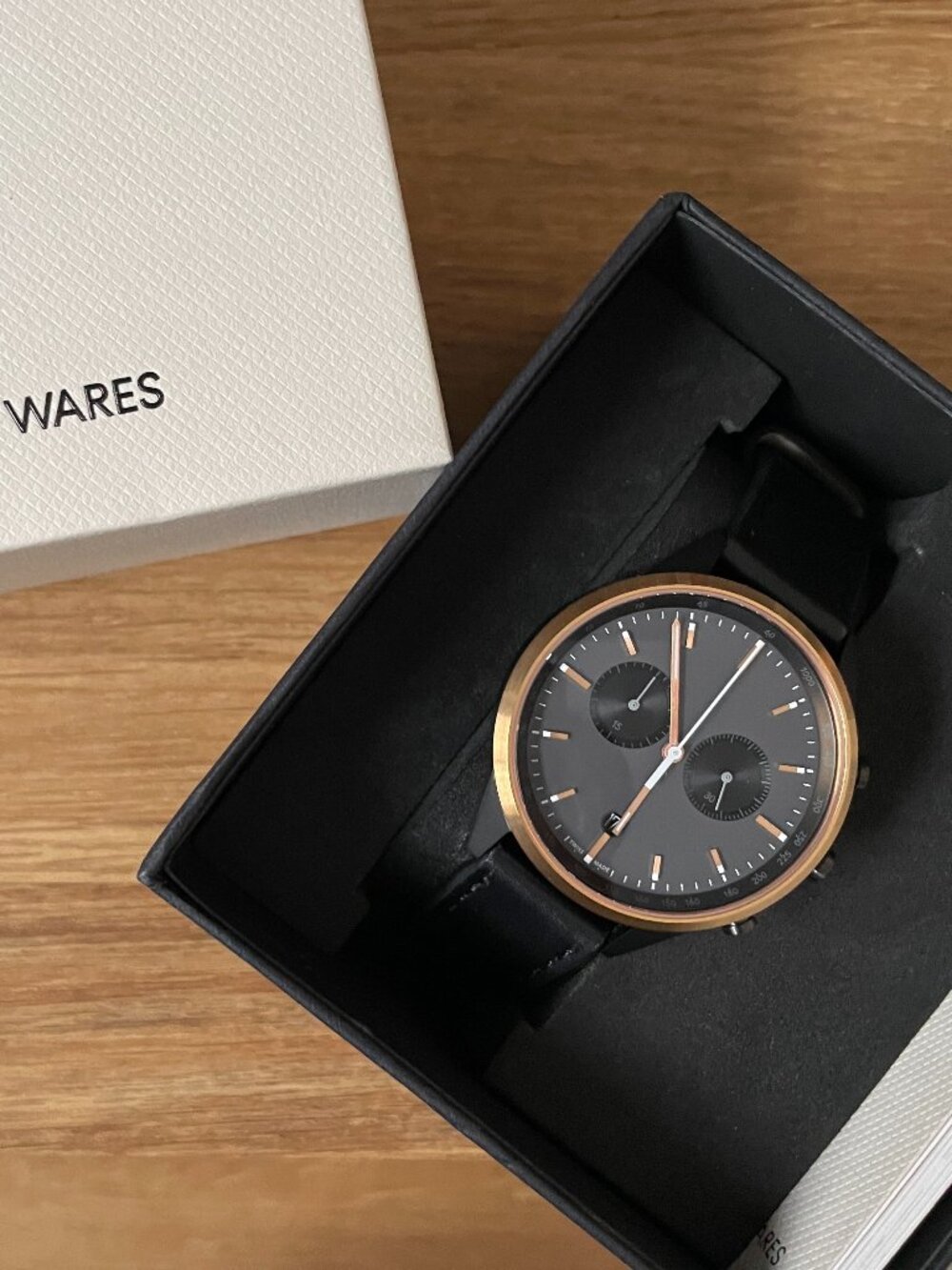 Uniform Wares C41 Chronograph Watch in PVD Rose Gold
